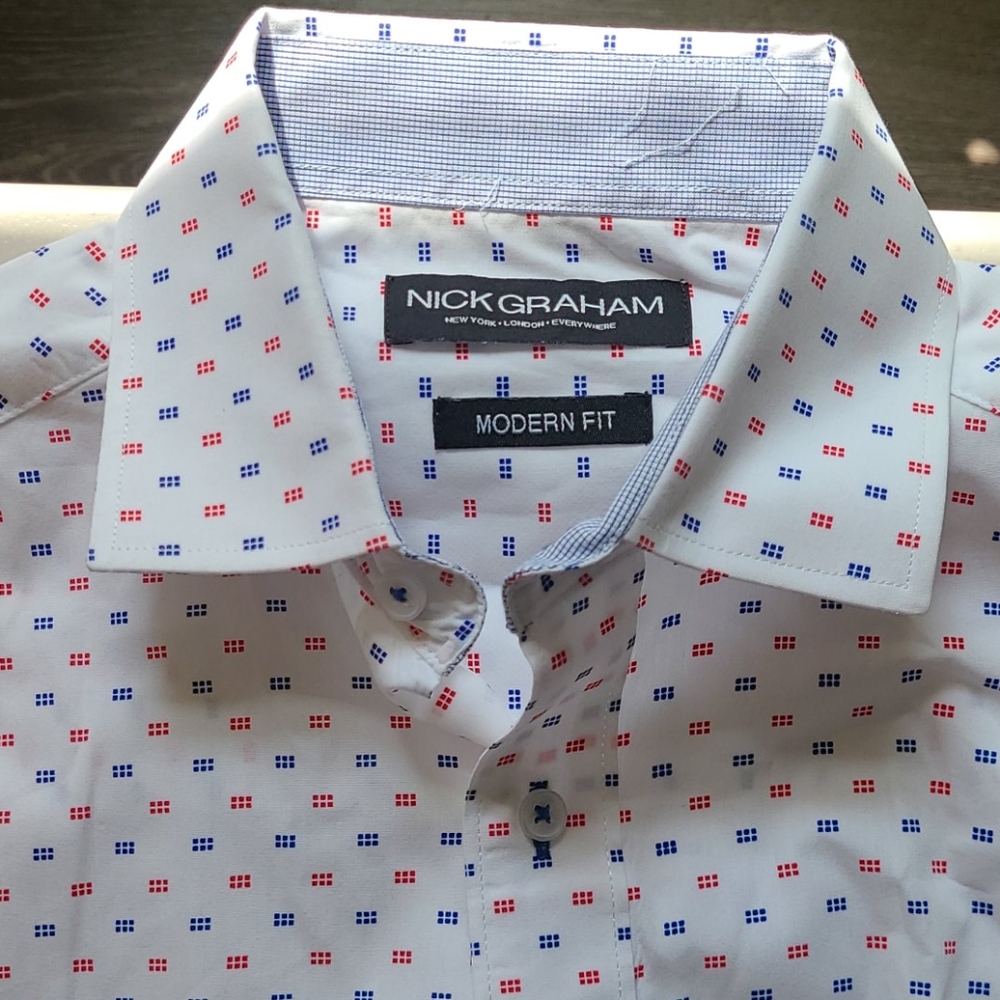 Patterned, Button Up, Nick Graham - image 2